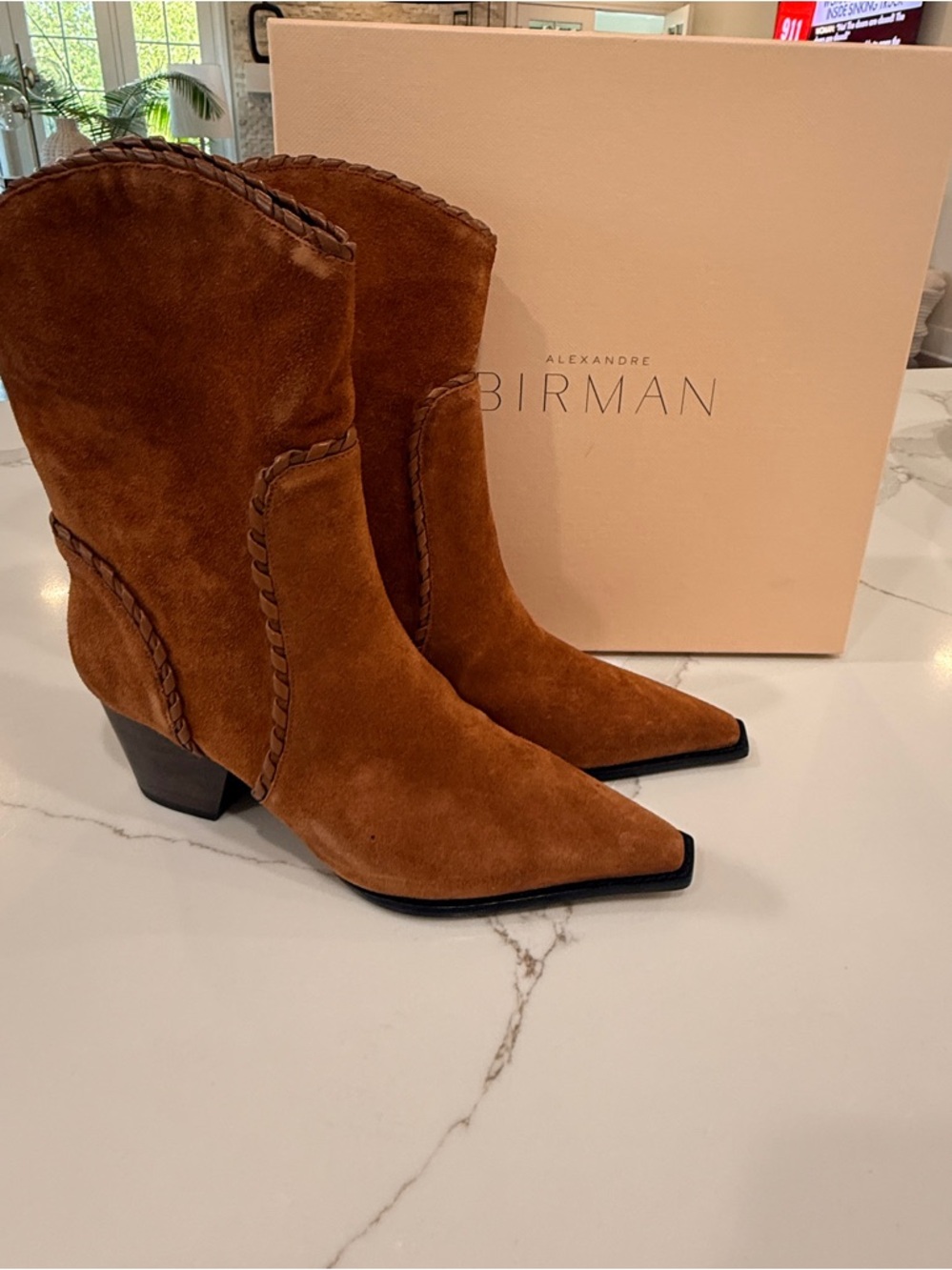 Alexandre Birman Victoria Saddle Suede Boots New in Box! 39